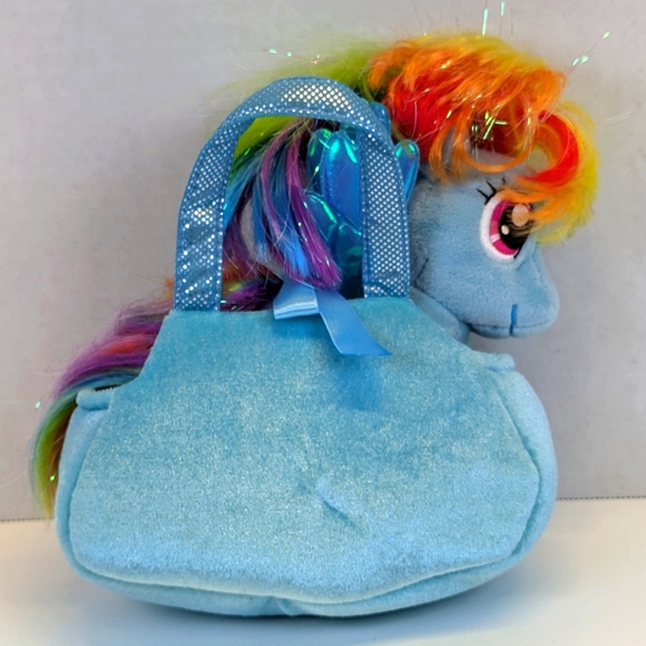 Rainbow Dash Beanie Babies Collection My Little Pony w/ Soft & Fuzzy Carry Purse - Picture 4 of 7